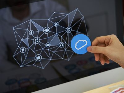 Designer Working on Cloud Service App